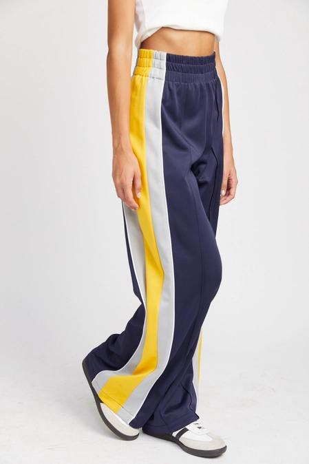 Navy Stripe Trackpants