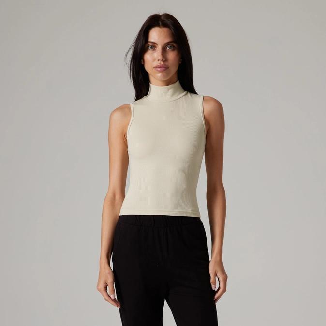 Talentless Womens Mock Neck Rib Tank
