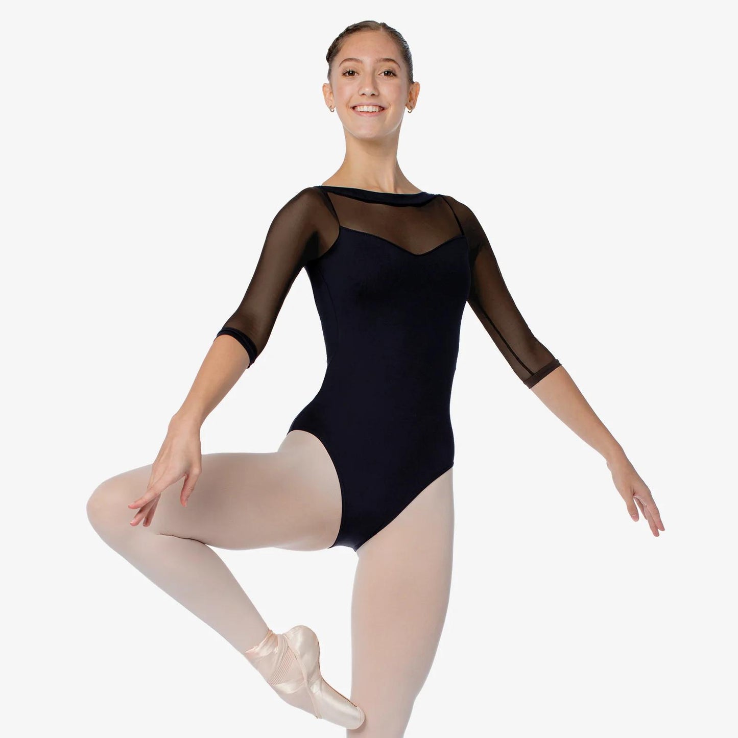 Adult mesh 3/4 Sleeve leotard (So Danca)