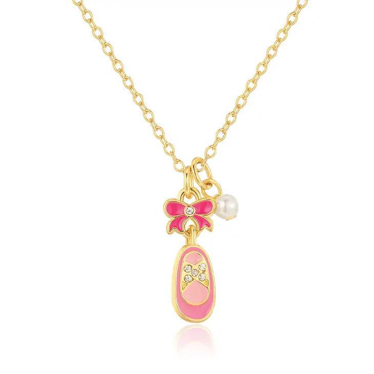 Sweet Petite Necklace - Crystal Ballet Shoe