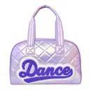 'Dance' Quilted Purple Metallic Medium Duffle Bag