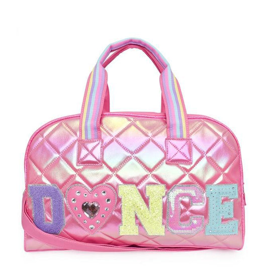 Dance Quilted Metallic Medium Duffle Bag