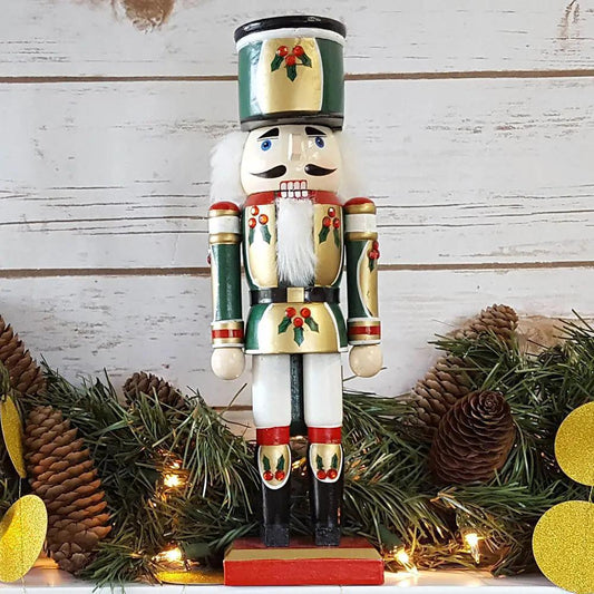 NUTCRACKER W/HOLLY 12"