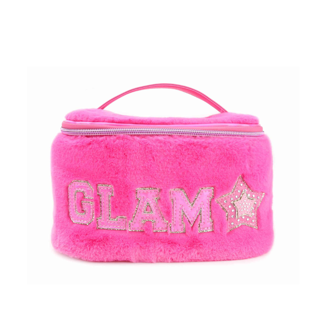 'Glam' Fuchsia Plush Glam Bag