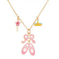 Charming Whimsy Necklace and Earring Set - Ballet Shoes