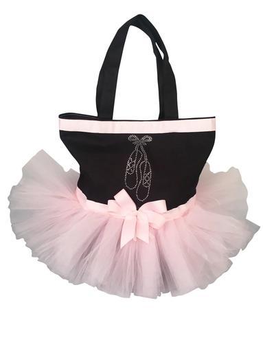 Rhinestone Ballet Slipper Tutu Bag - Light Pink