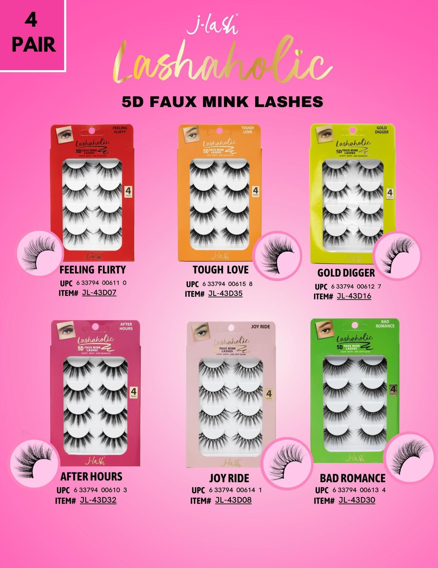 J Lash Lashaholic - 4 Pack