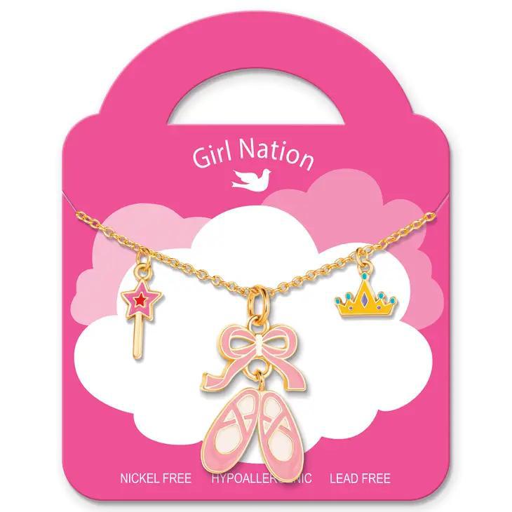 Charming Whimsy Necklace - Ballet Shoes