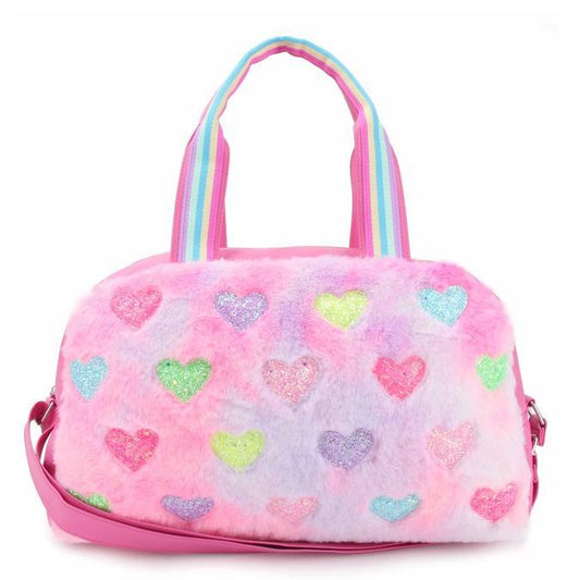 Fluffy Heart Duffle Bag