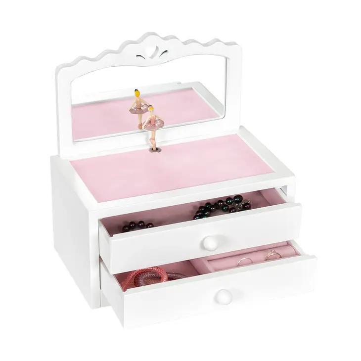 Mele and Co Kelby Girls Wooden Musical Ballerina Jewelry Box