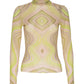 Zadie Power Mesh Turtleneck Top